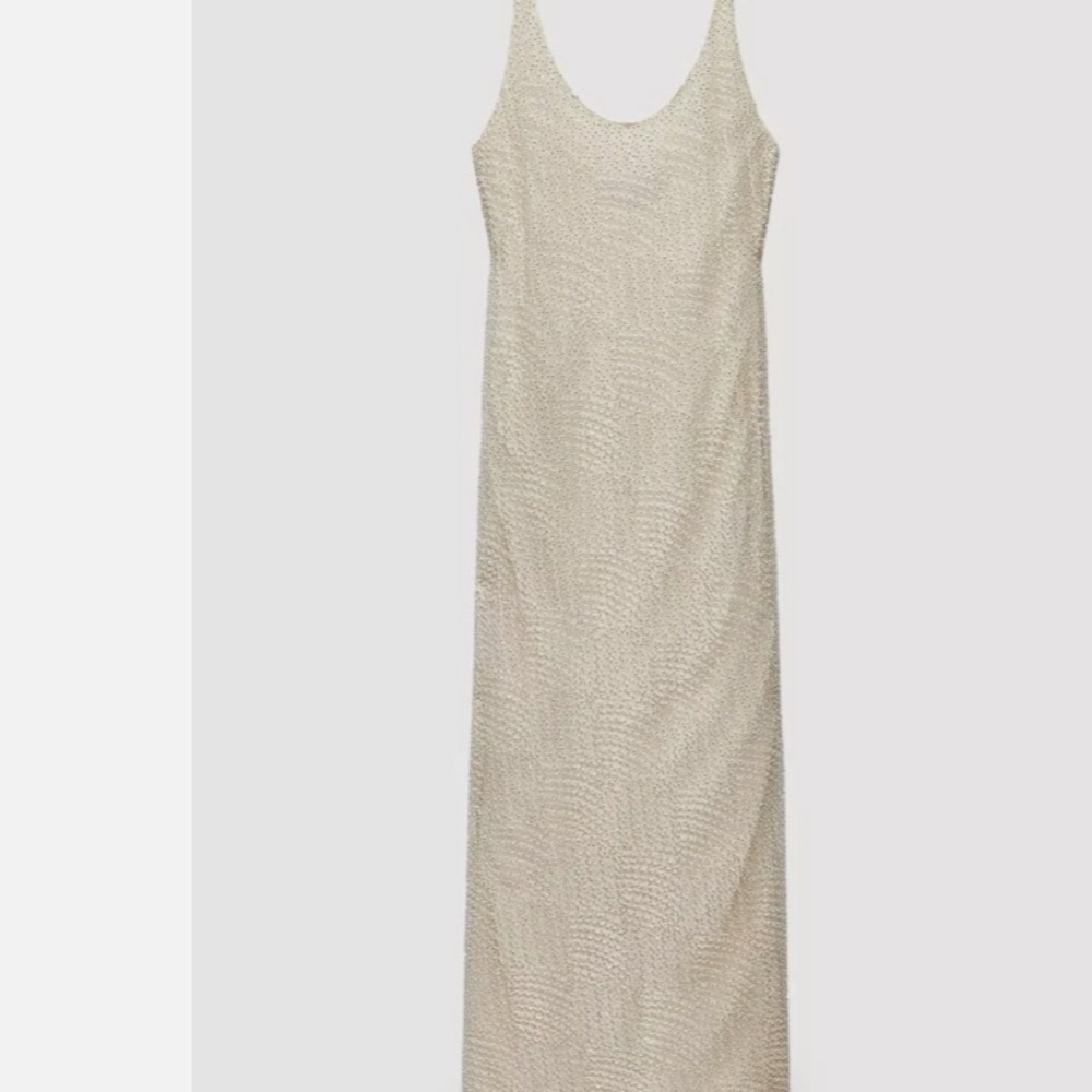 Zara Sparkling Cream Maxi Dress - Picture 7 of 9